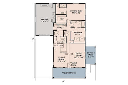 Floorplan 1 for House Plan #035-00214