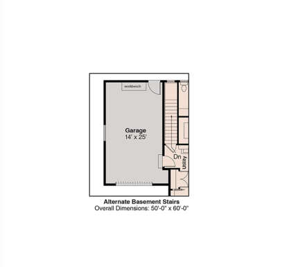 Basement Stairs Location for House Plan #035-00214