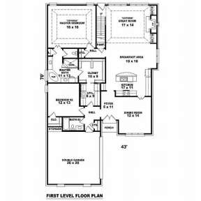 Floorplan 1 for House Plan #053-01174