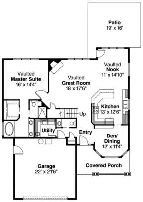Floorplan 1 for House Plan #035-00215