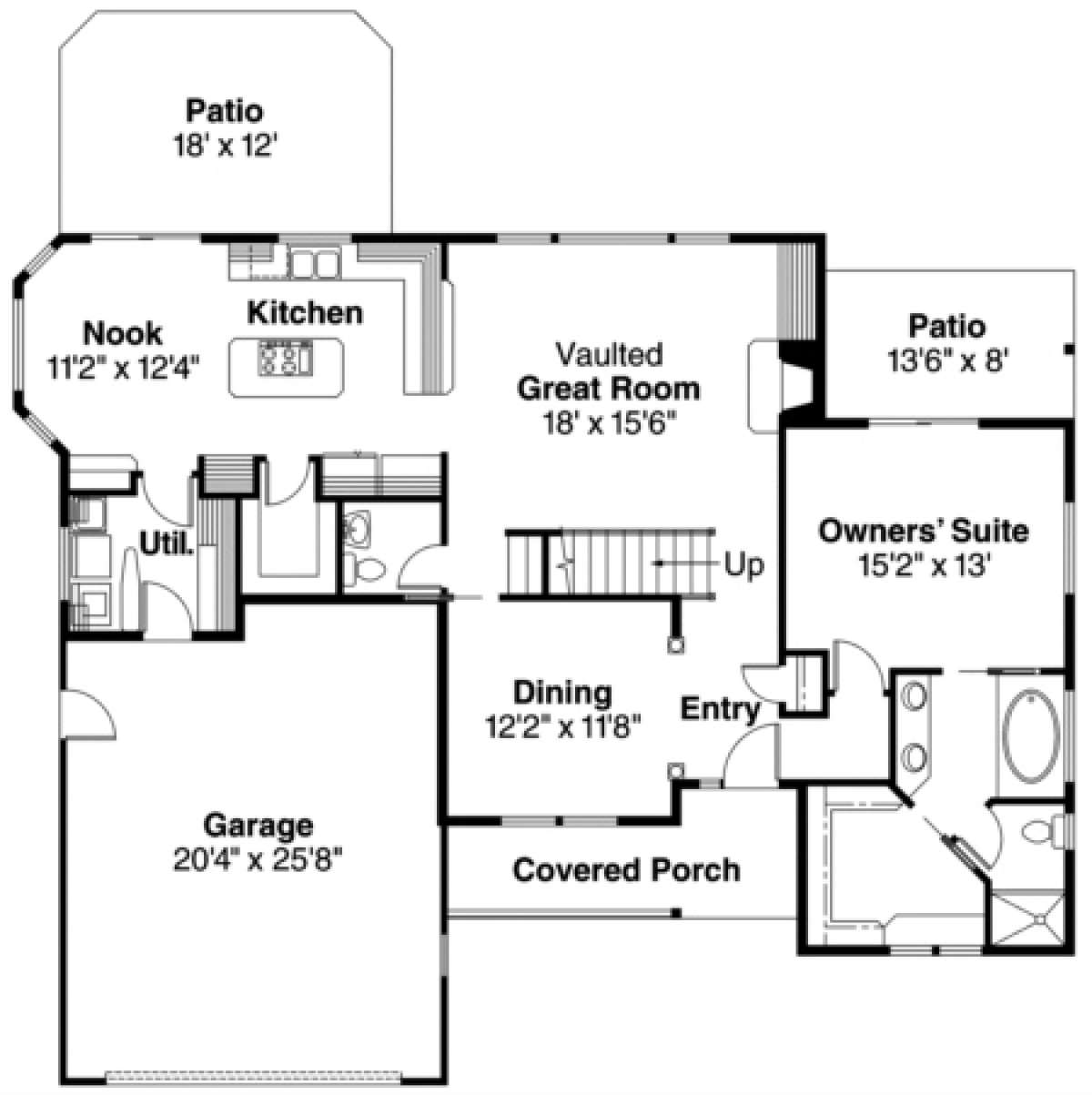 First Floor for House Plan #035-00216