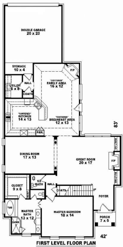 Floorplan 1 for House Plan #053-01193
