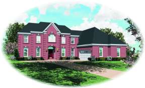 European House Plan #053-01197 Elevation Photo