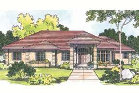 Ranch House Plan #035-00217 Elevation Photo