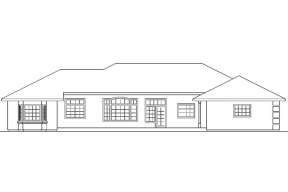 Ranch House Plan #035-00217 Elevation Photo