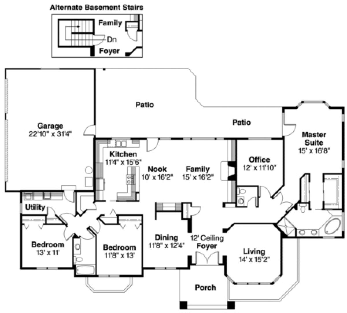 Floorplan for House Plan #035-00217