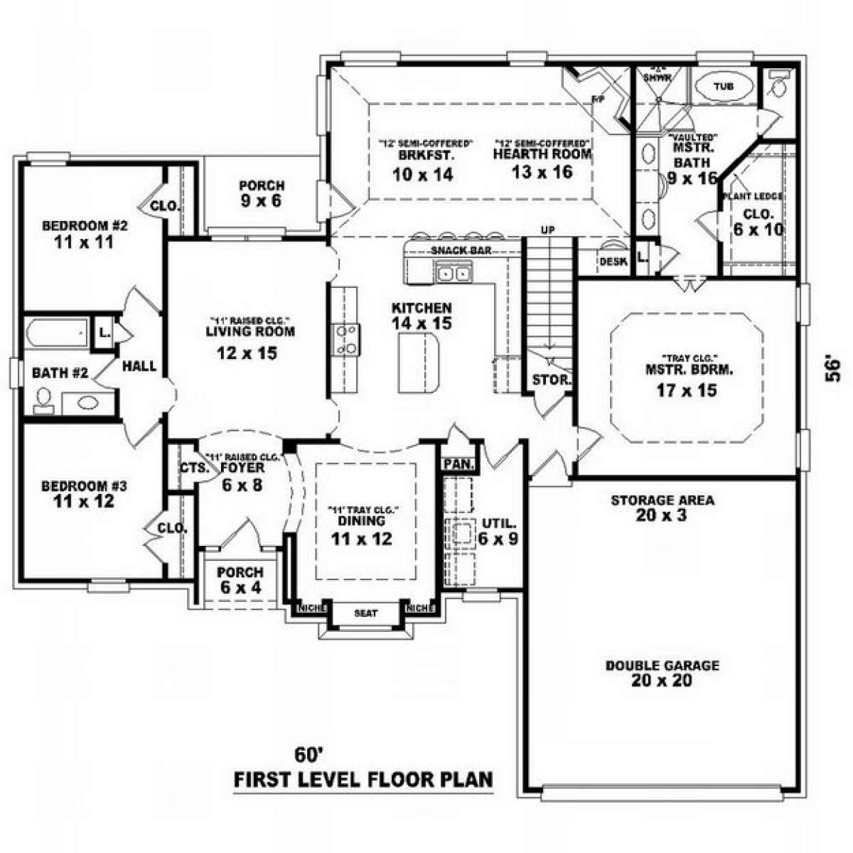 Floorplan 1 for House Plan #053-01201