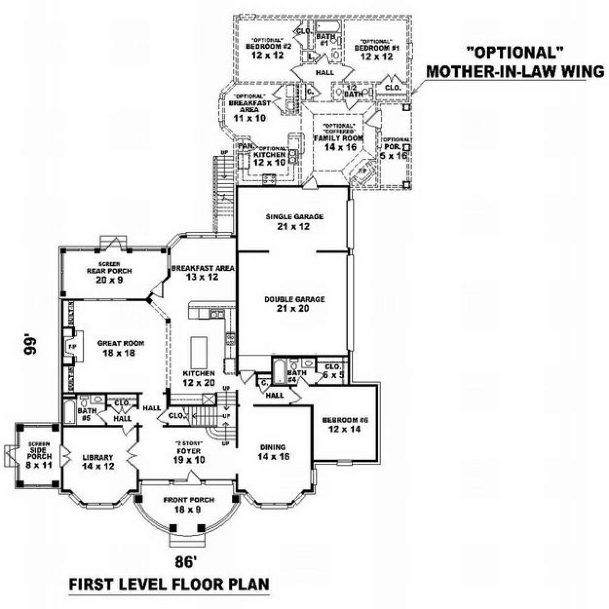 Floorplan 1 for House Plan #053-01205