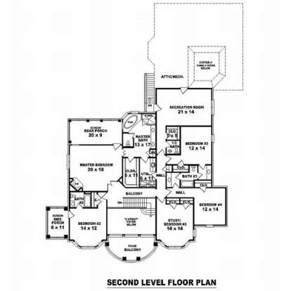 Floorplan 2 for House Plan #053-01206