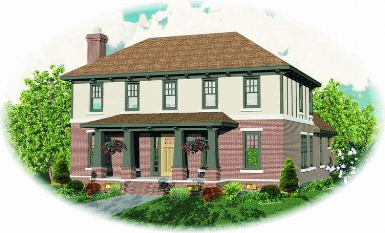 Bungalow House Plan #053-01207 Elevation Photo
