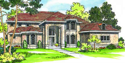 4 Bed, 4 Bath, 4566 Square Foot House Plan - #035-00218