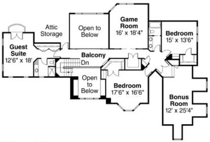 Second Floor for House Plan #035-00218