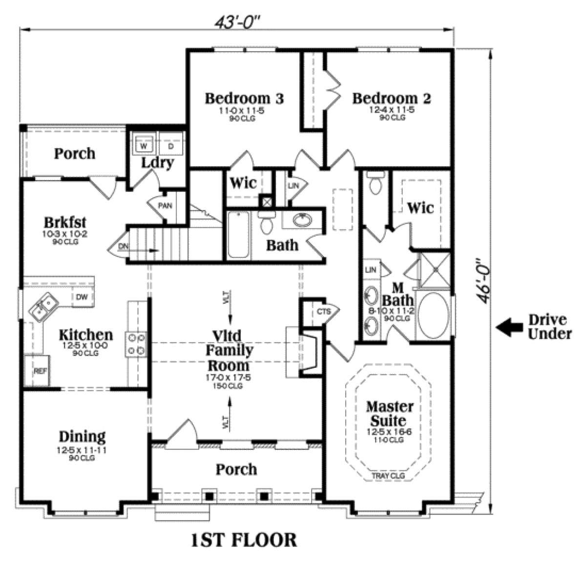 Main Floor for House Plan #009-00070
