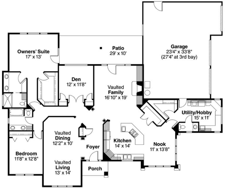 House Plan House Plan #870 Drawing 1