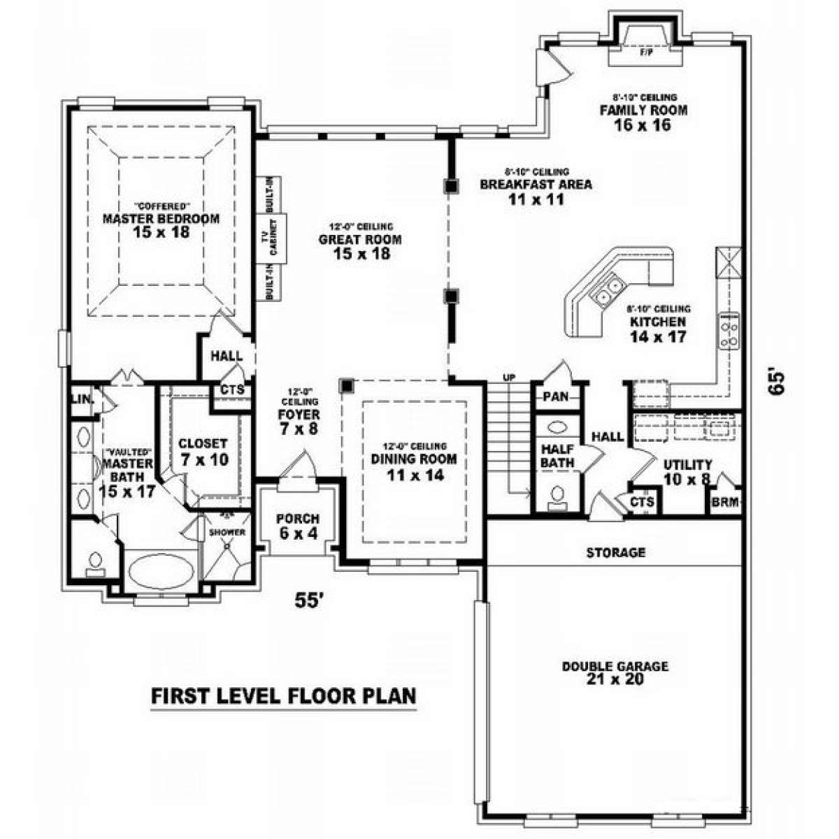Floorplan 1 for House Plan #053-01223