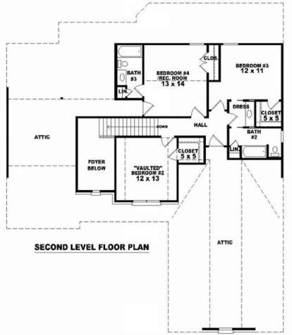 Floorplan 2 for House Plan #053-01234