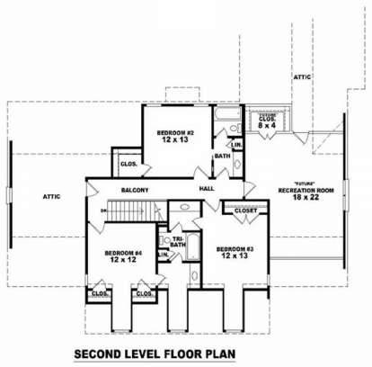 Floorplan 2 for House Plan #053-01235