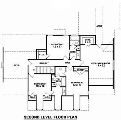Floorplan 2 for House Plan #053-01236
