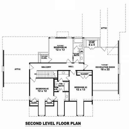 Floorplan 2 for House Plan #053-01237