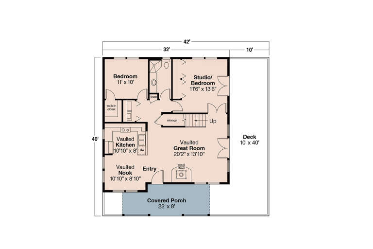House Plan House Plan #872 Drawing 1