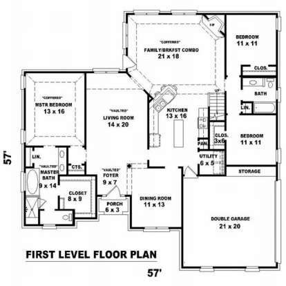 Floorplan 1 for House Plan #053-01244