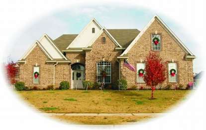 4 Bed, 3 Bath, 2384 Square Foot House Plan - #053-01245