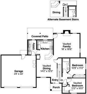 First Floor for House Plan #035-00222