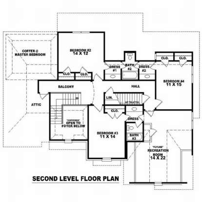 Floorplan 2 for House Plan #053-01254