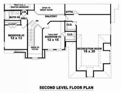 Floorplan 2 for House Plan #053-01255