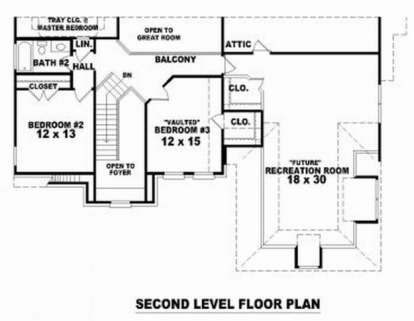 Floorplan 2 for House Plan #053-01259
