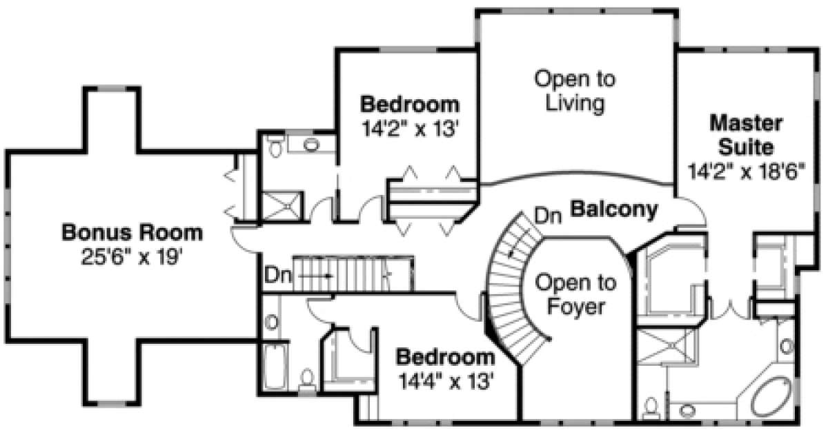 Second Floor for House Plan #035-00223