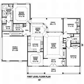 Floorplan 1 for House Plan #053-01260