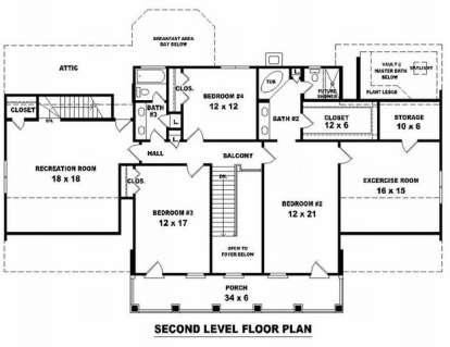 Floorplan 2 for House Plan #053-01267