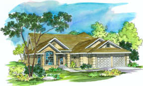 Traditional House Plan #035-00224 Elevation Photo