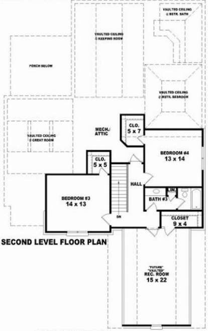 Floorplan 2 for House Plan #053-01271