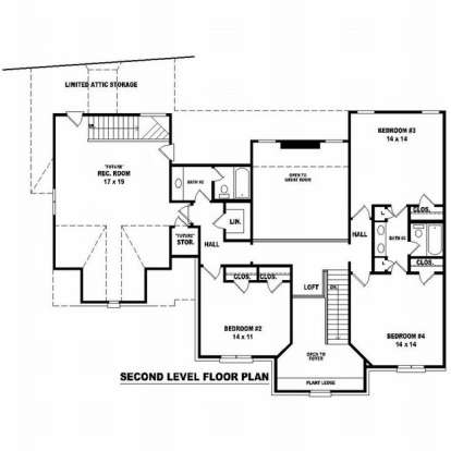 Floorplan 2 for House Plan #053-01273