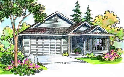 3 Bed, 2 Bath, 1643 Square Foot House Plan - #035-00225