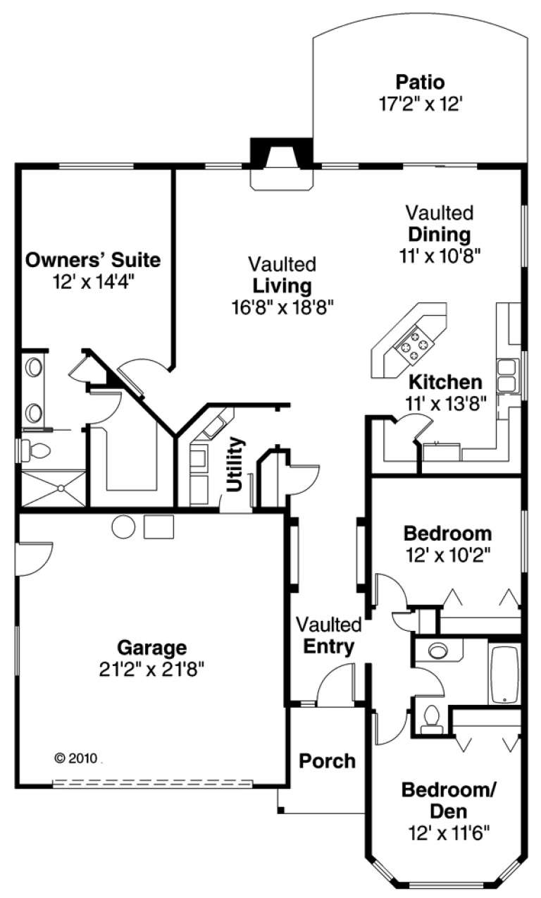 House Plan House Plan #876 Drawing 1
