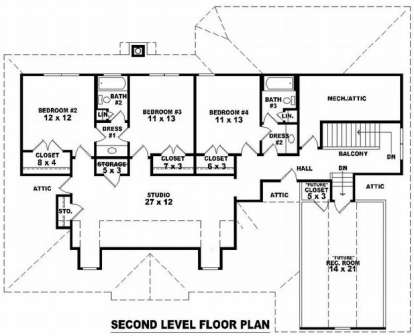 Floorplan 2 for House Plan #053-01282