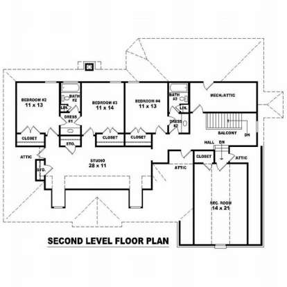 Floorplan 2 for House Plan #053-01284
