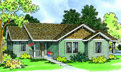 3 Bed, 1 Bath, 1060 Square Foot House Plan - #035-00226