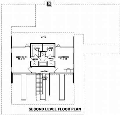 Floorplan 2 for House Plan #053-01296