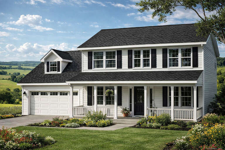 House Plan House Plan #878 Angled Front Elevation 
