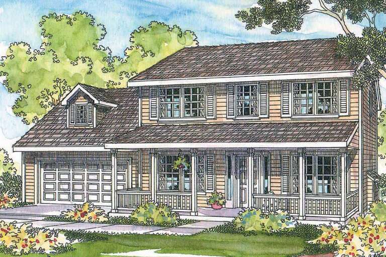 Traditional House Plan #035-00227 Elevation Photo