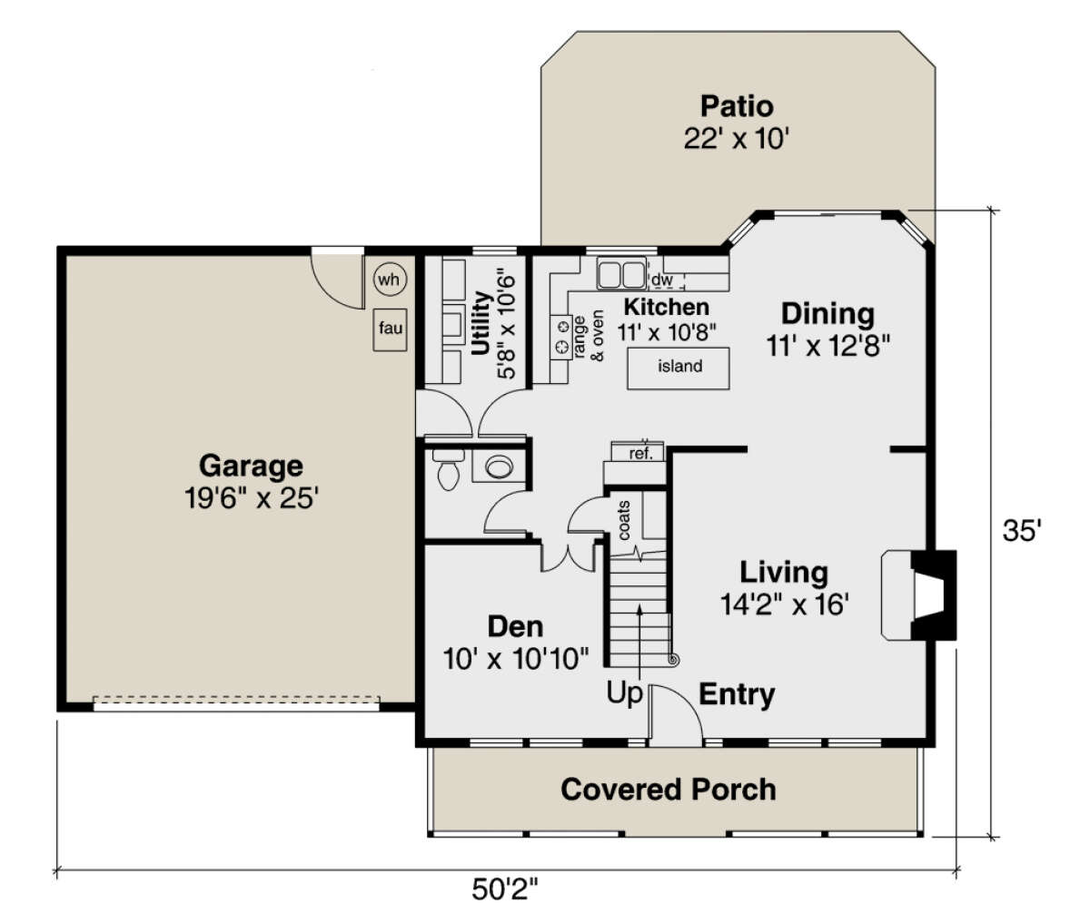 Main Floor  for House Plan #035-00227