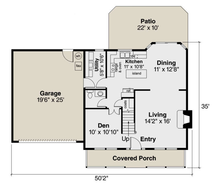 House Plan House Plan #878 Drawing 1