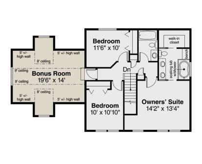 Second Floor for House Plan #035-00227