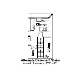 Basement Stair Location for House Plan #035-00227