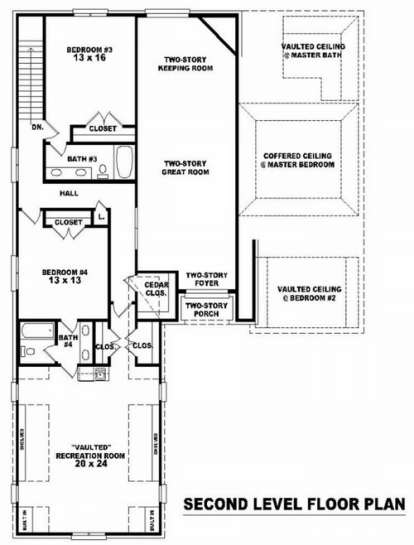 Floorplan 2 for House Plan #053-01304