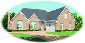 French Country House Plan #053-01309 Elevation Photo